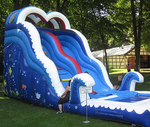 jumping castle waterslide